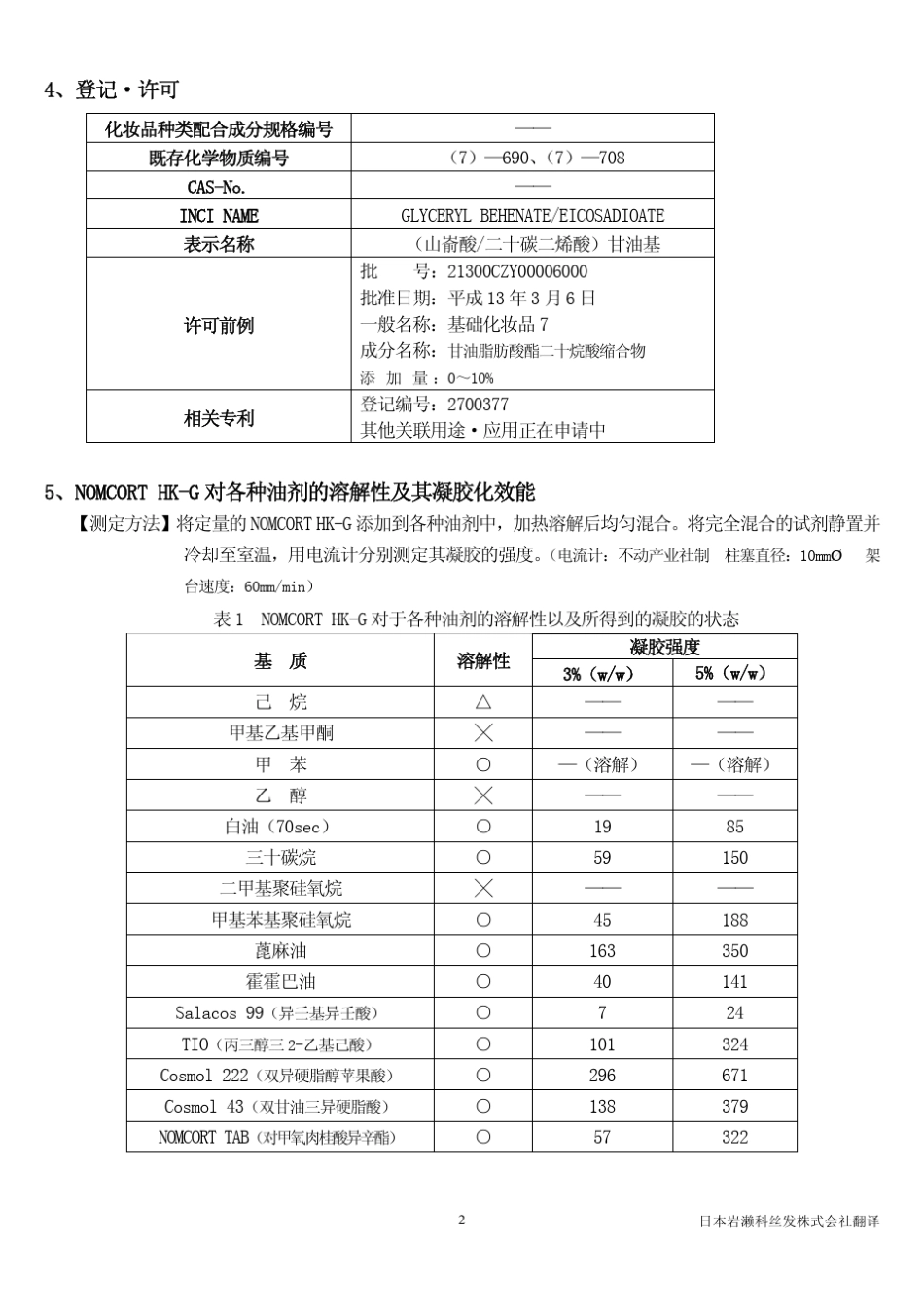 日清制油的油脂类凝胶化剂NOMCORTHKG_第3页