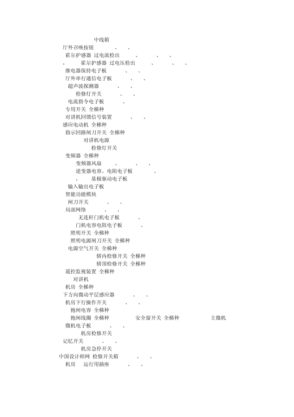 日立电梯图纸元件代码_第3页