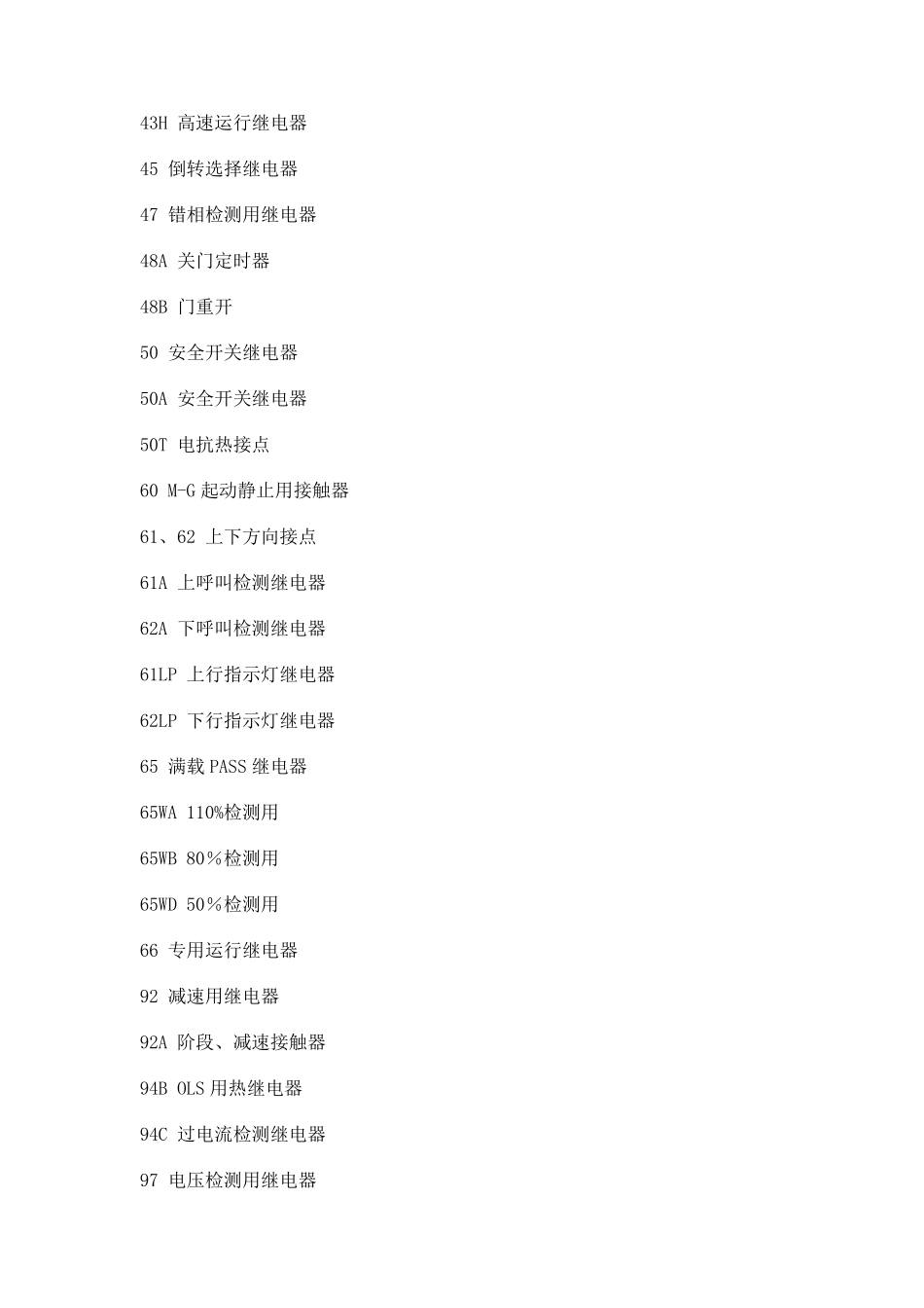 日立电梯电气和故障代码说明_第2页