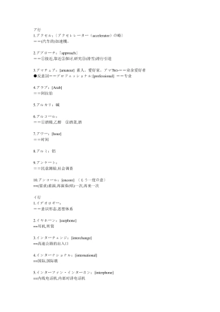 日语一级片假名词汇