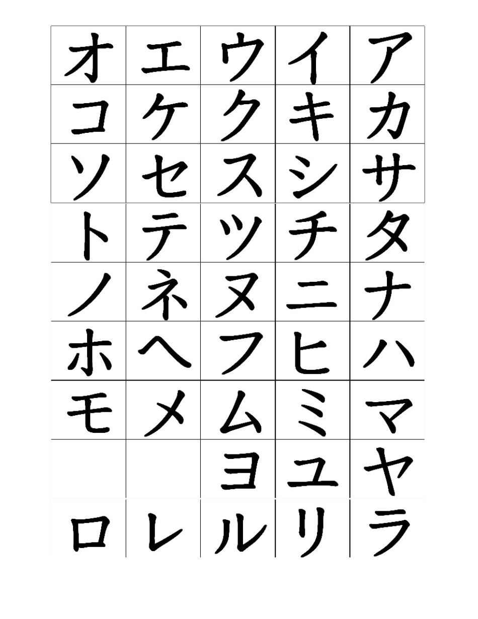 日语五十音图(制作卡片)(包括拗音)可正反打印_第3页