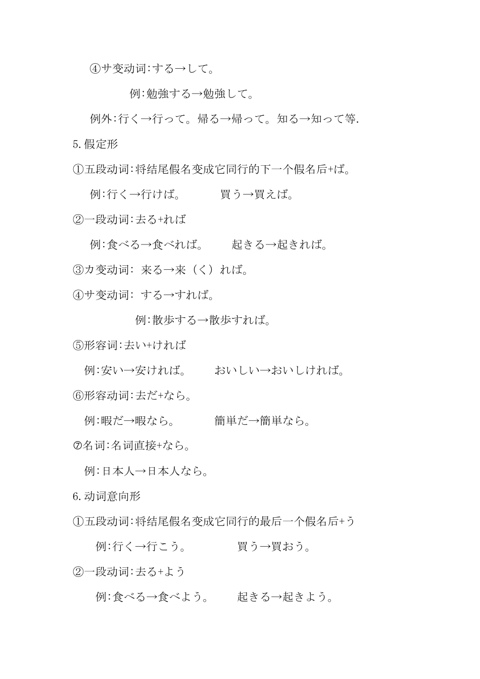 日语动词变形总结(10种全)_第3页