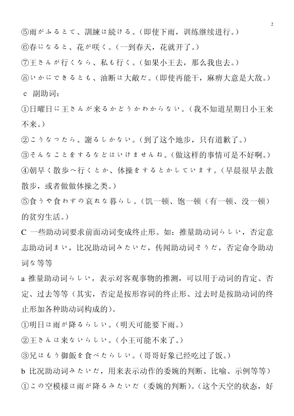 日语动词的各种形态总结_第2页