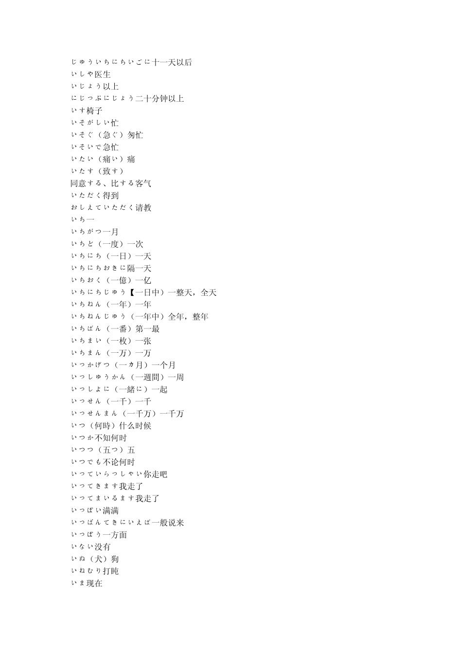 日语口语常用单词表_第3页