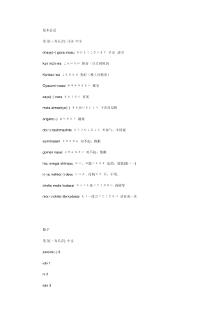 日语基本会话