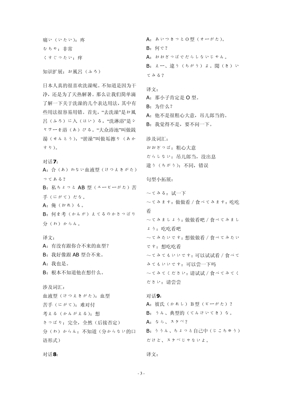 日语常用对话_第3页