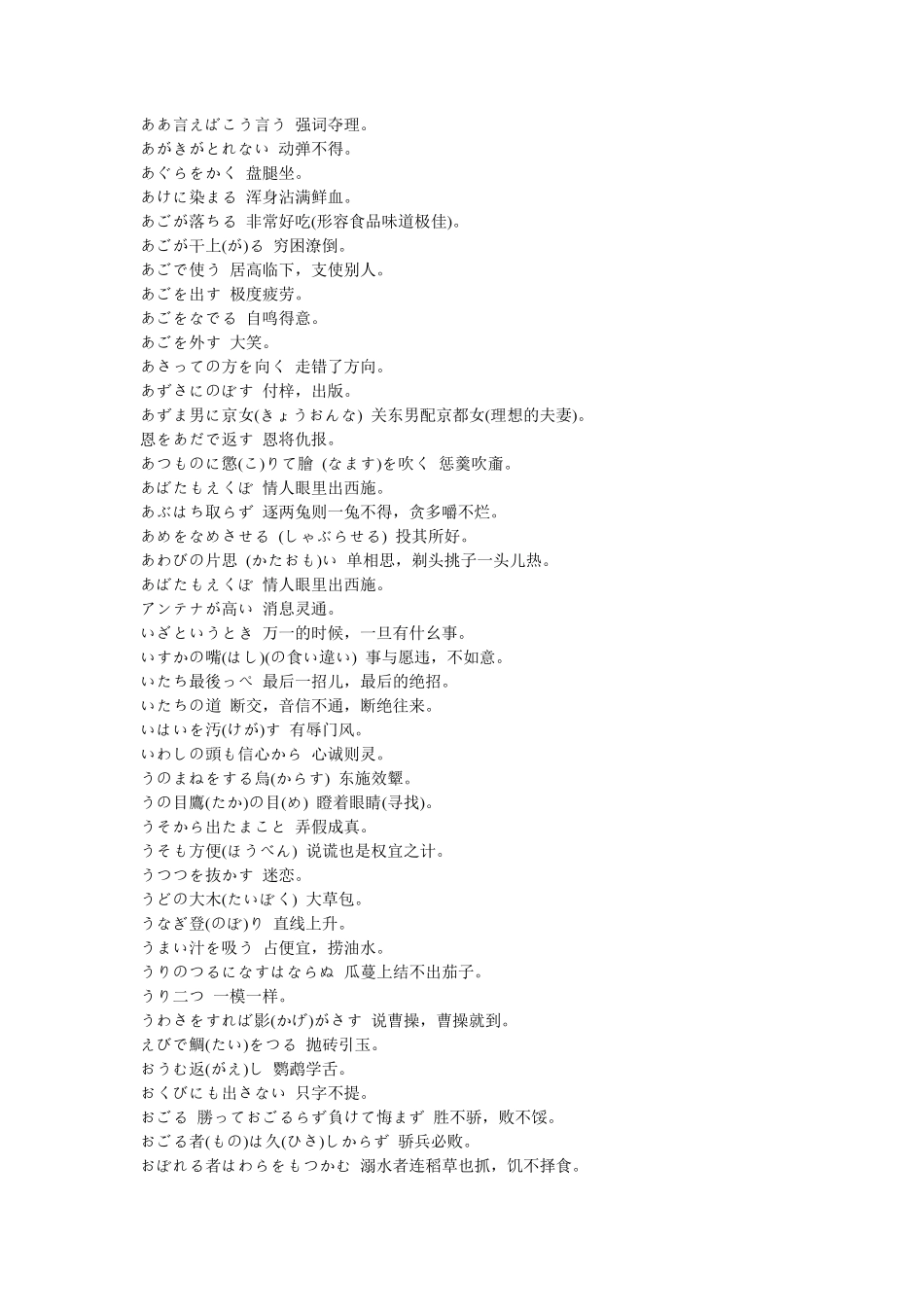 日语常用必记固定短语词组_第1页