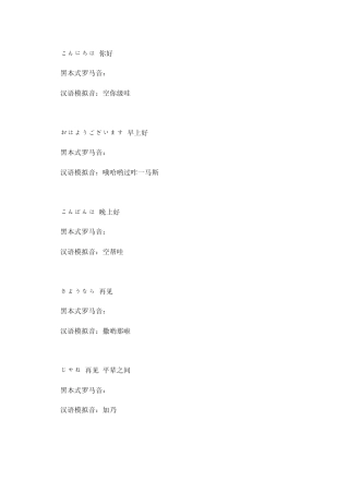 日语常用语(有发音)
