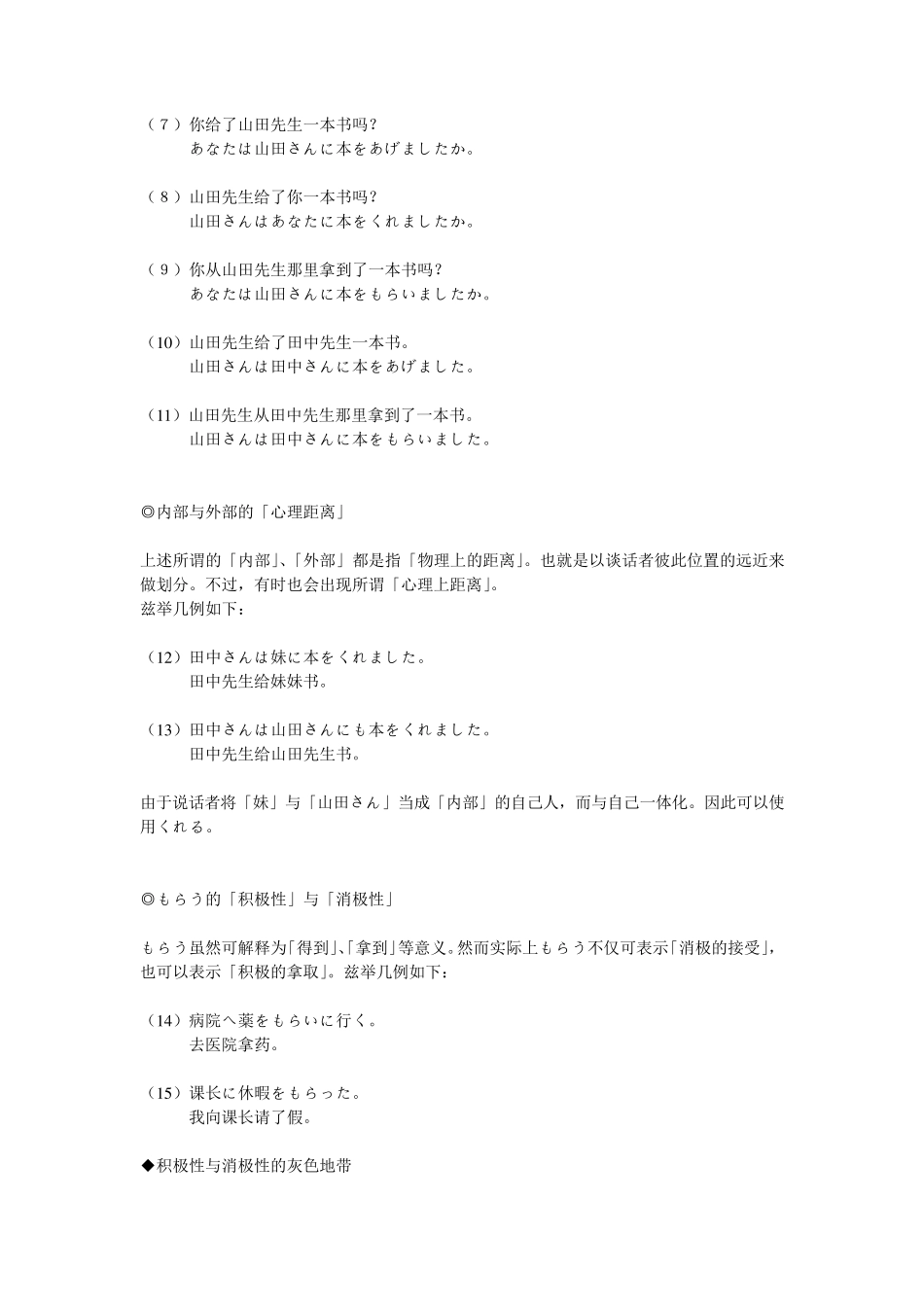 日语授受动词整理_第3页
