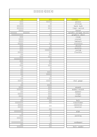 日语机械加工词汇
