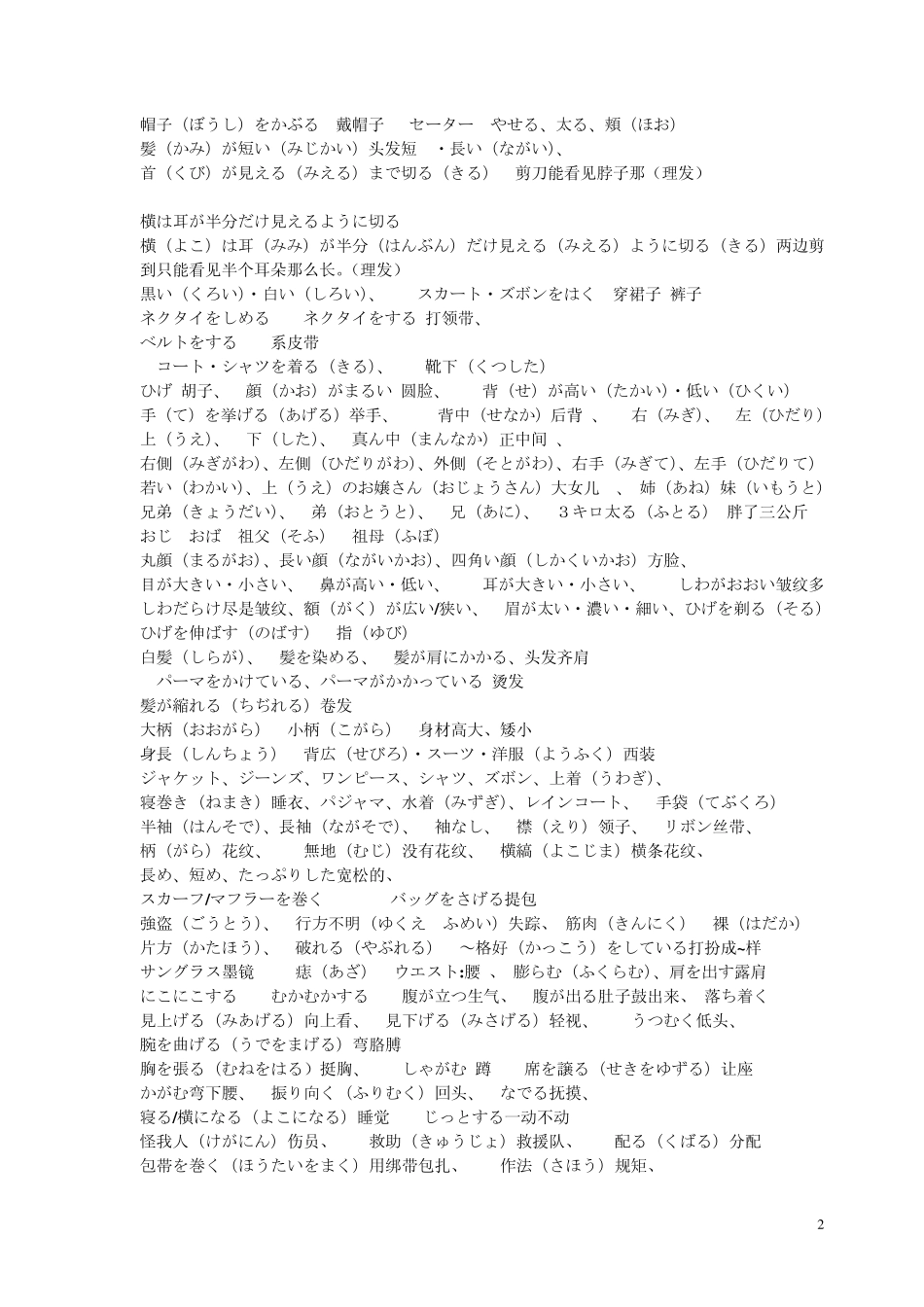 日语能力考试N2听力单词概括_第2页