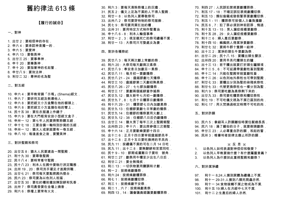 旧约律法613条_第1页