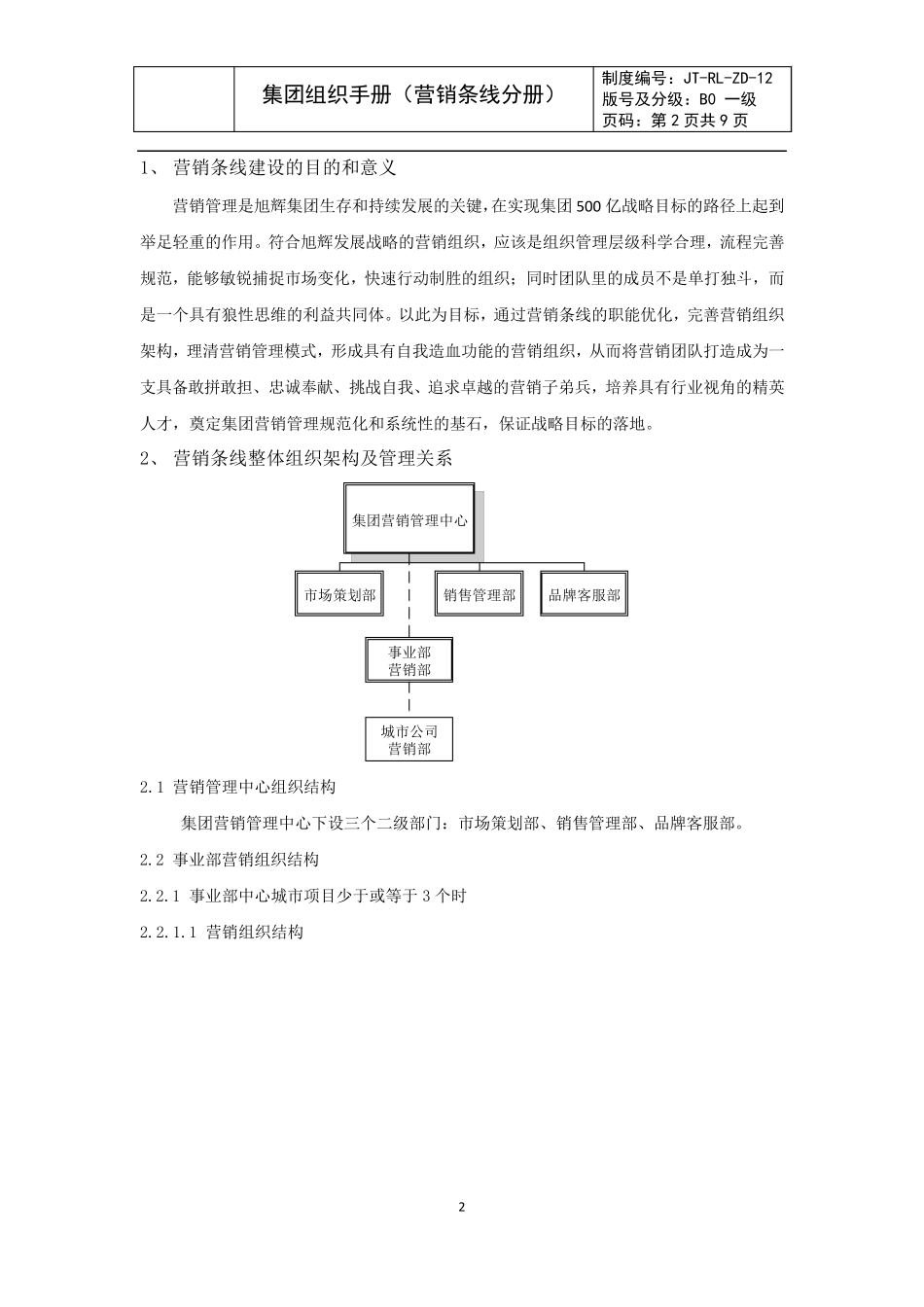 旭辉集团组织手册(营销条线分册)20130104发布版_第2页