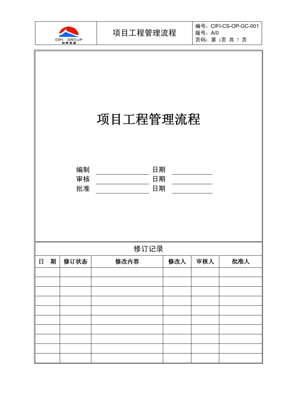 旭辉集团项目工程管理流程(城市公司__第1页