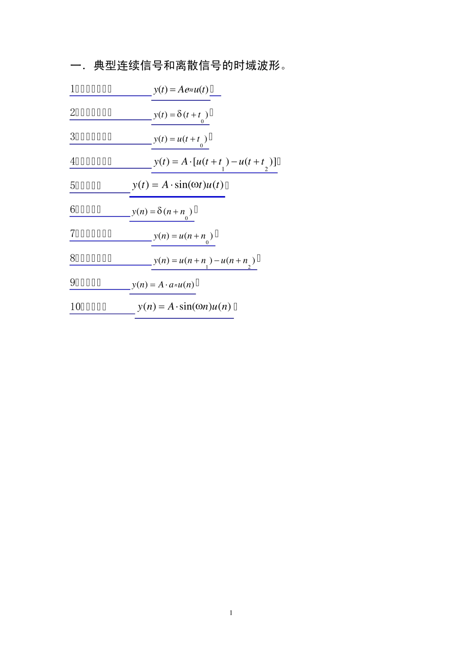 时域与频域的matlab程序_第1页