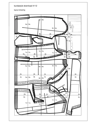 时尚小西装1比1裁剪图A4打印版