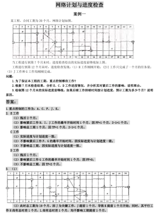 时标网络图详细讲解