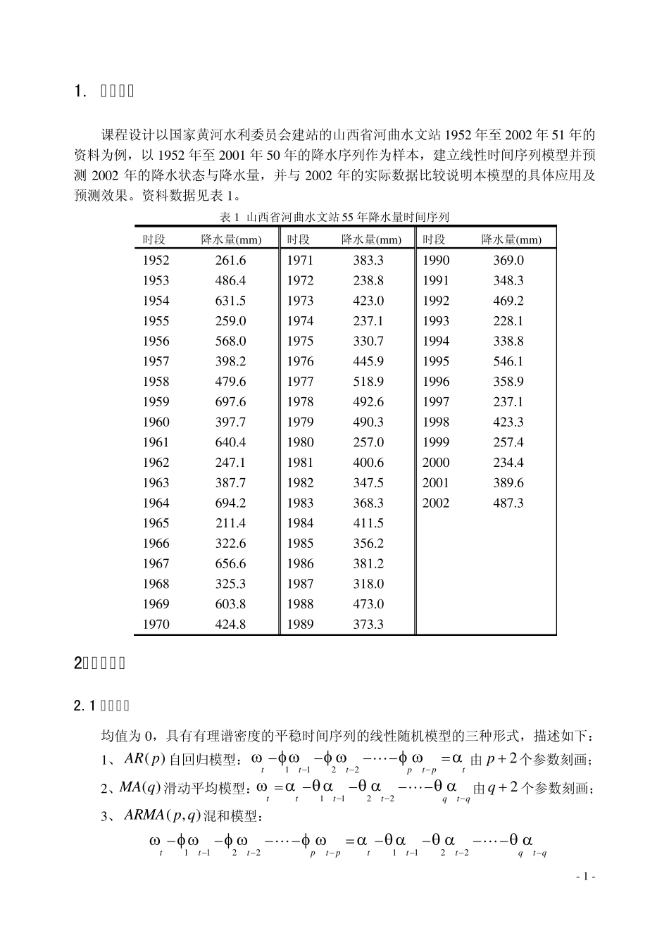 时间序列分析降水量预测模型_第2页