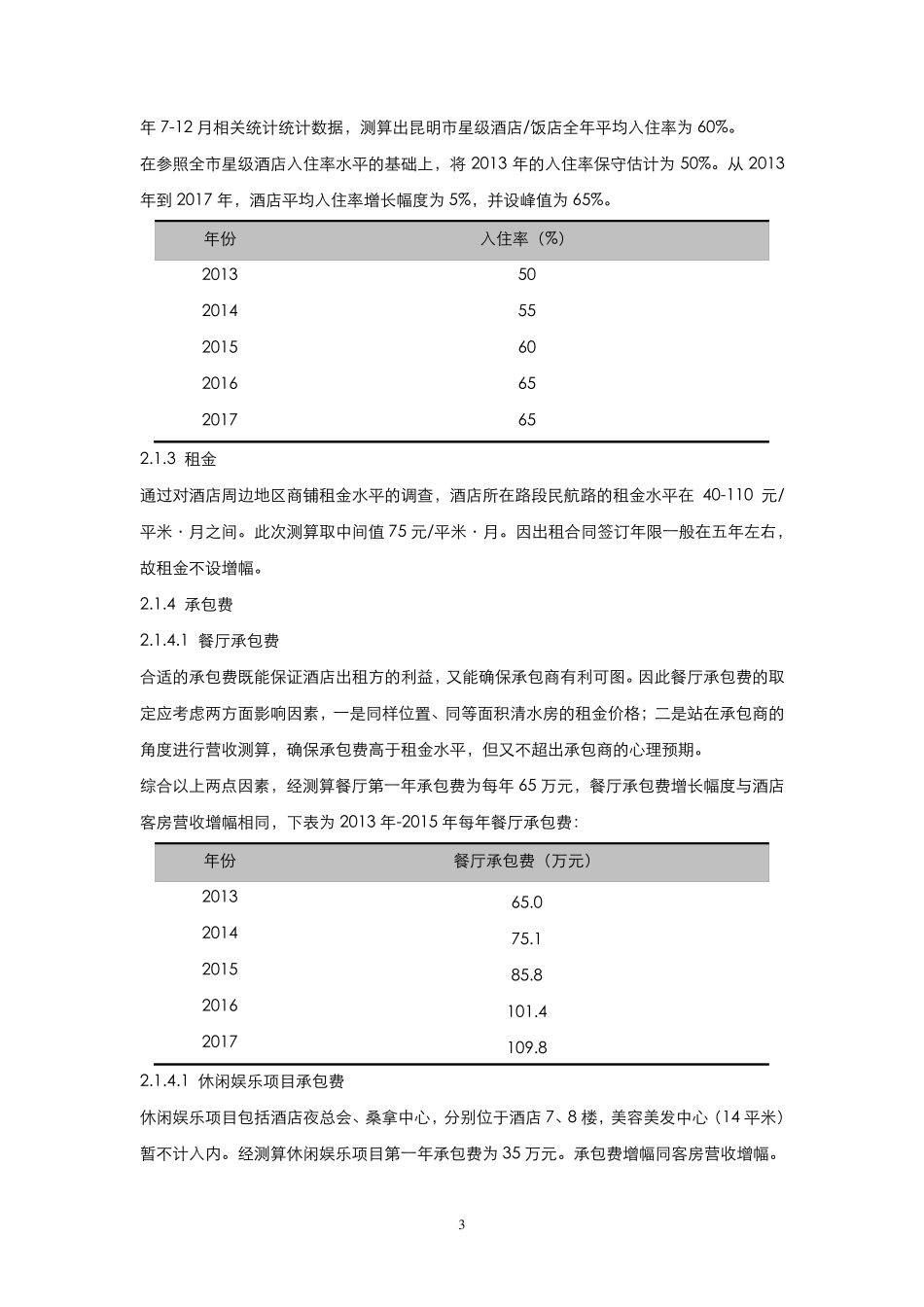 昆明某酒店项目投资评估报告(10月27日))_第3页