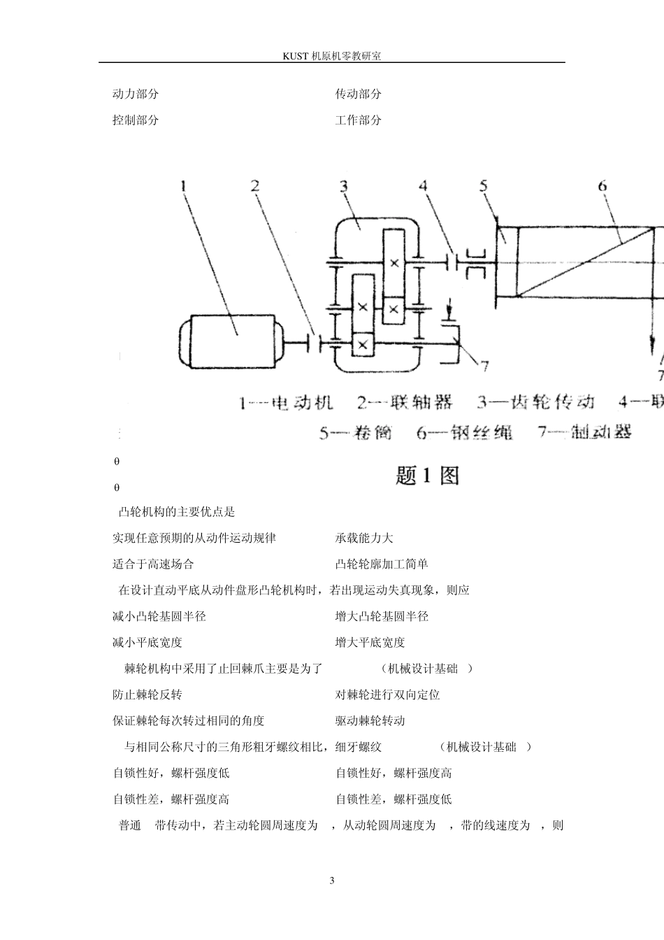 昆明理工大学机械设计试题练习Test10_第3页
