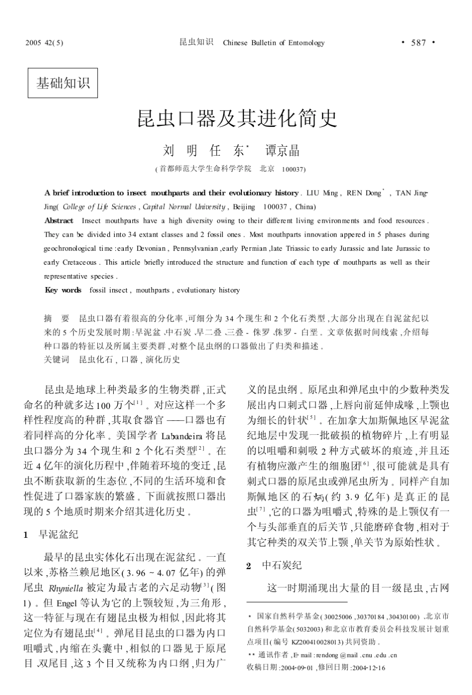 昆虫口器及进化简史_第1页