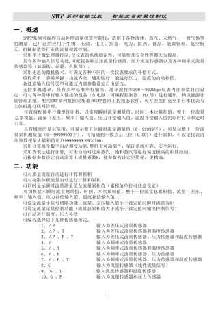 昌晖SWPLK流量积算仪