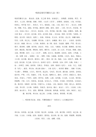 明清近现代竹雕名人录