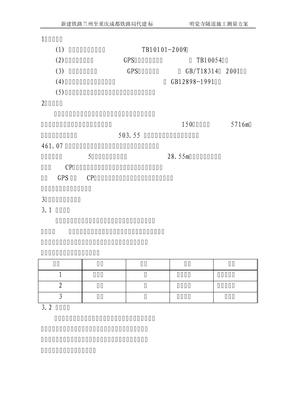 明觉寺隧道控制测量方案_第1页