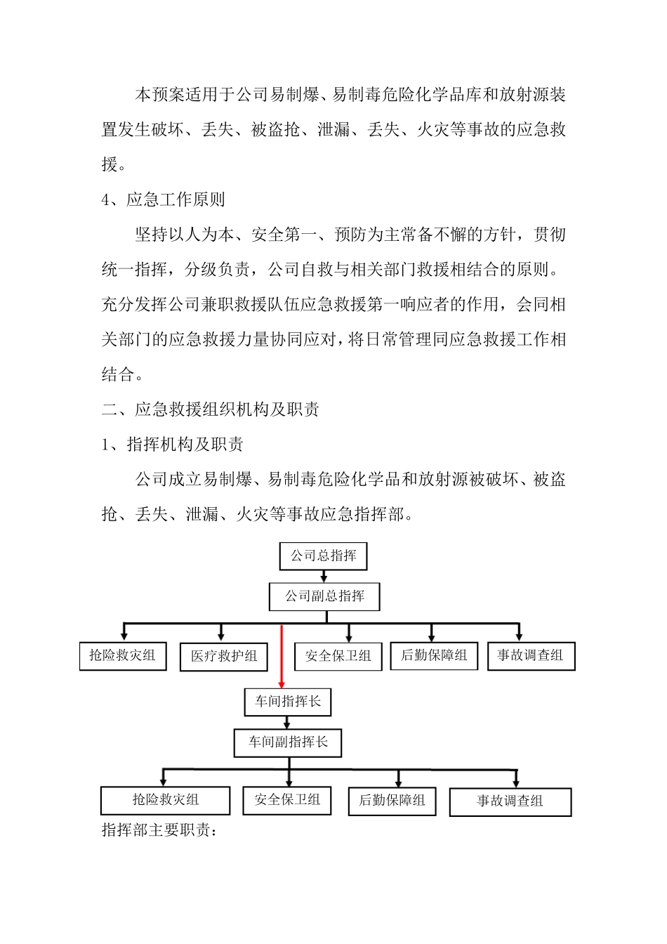 易制爆、易制毒危险化学品和放射源防盗抢、防破坏、防泄漏应急预案_第2页