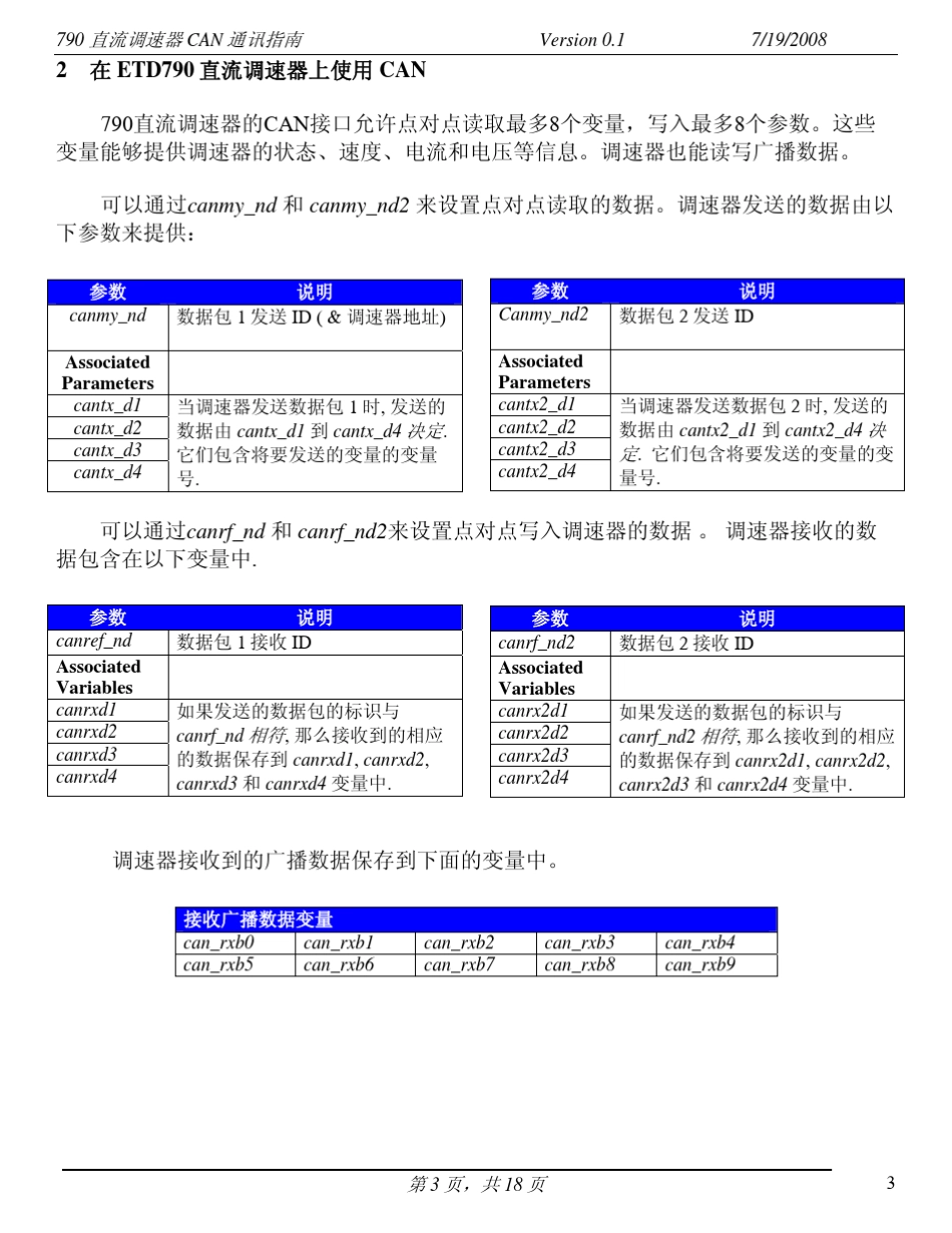 易泰帝790直流调速器CAN通信指南_第3页