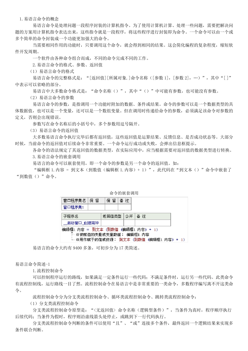 易语言常用语句和命令_第1页