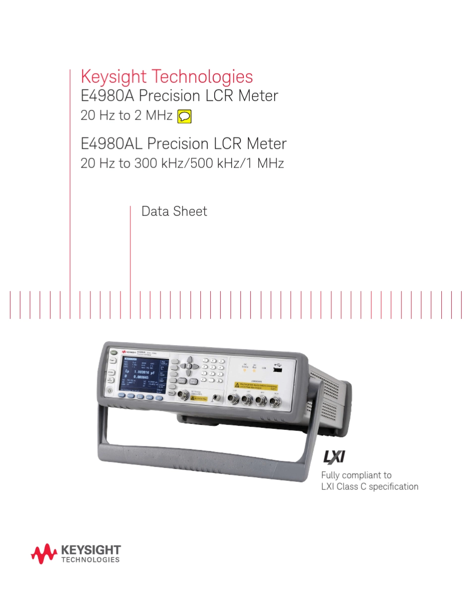 是德科技keysighte4980al精密lcr表使用手册技术指标说明书,原安捷伦agilent_第1页