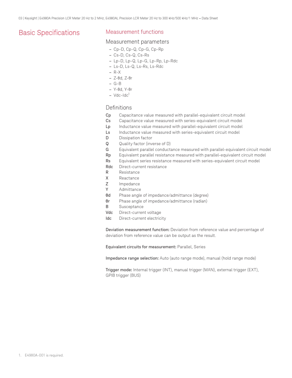 是德科技keysighte4980al精密lcr表使用手册技术指标说明书,原安捷伦agilent_第3页