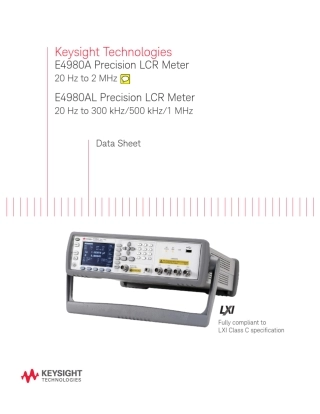 是德科技keysighte4980al精密lcr表使用手册技术指标说明书,原安捷伦agilent
