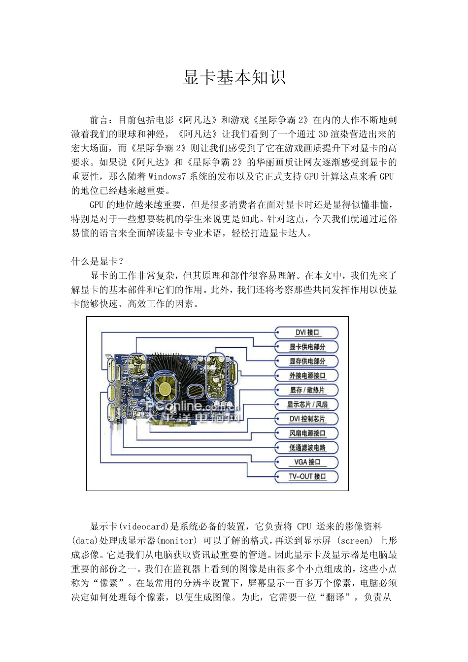 显卡基本知识_第1页