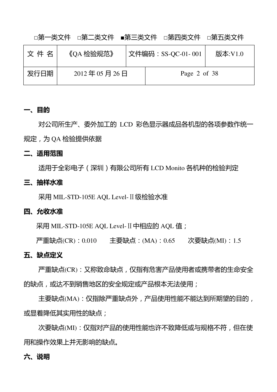 显示器成品检验规范_第2页