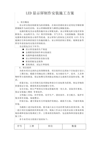 显示屏施工方案