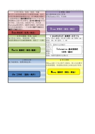 晨间日记彩色模板第二版