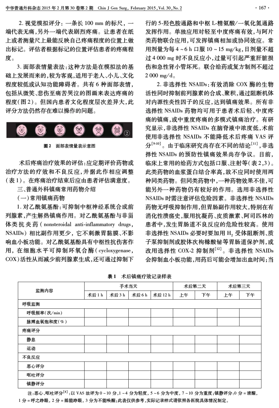 普通外科围手术期疼痛处理专家共识2015_第2页