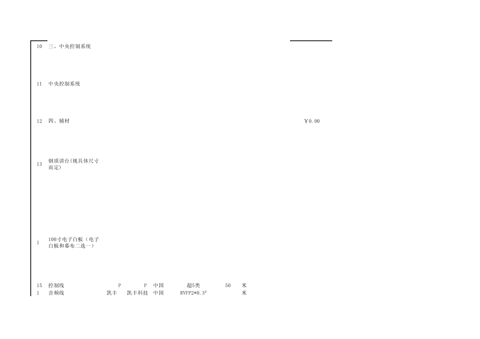 普通多媒体教室设备清单(2010)_第2页