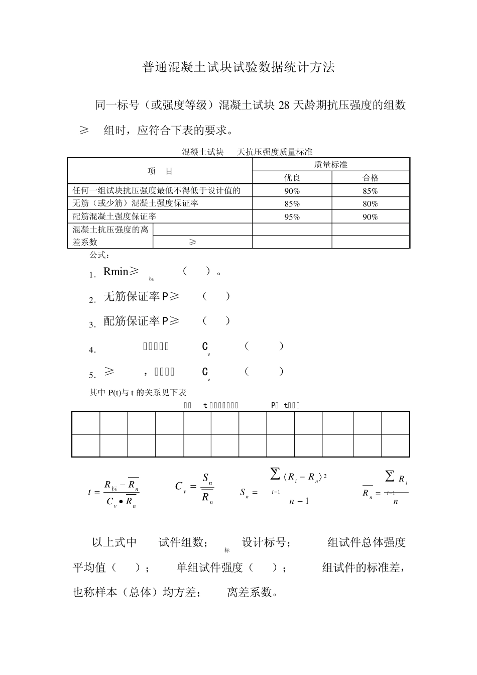 普通混凝土试块、砂浆试块试验数据统计方法_第1页
