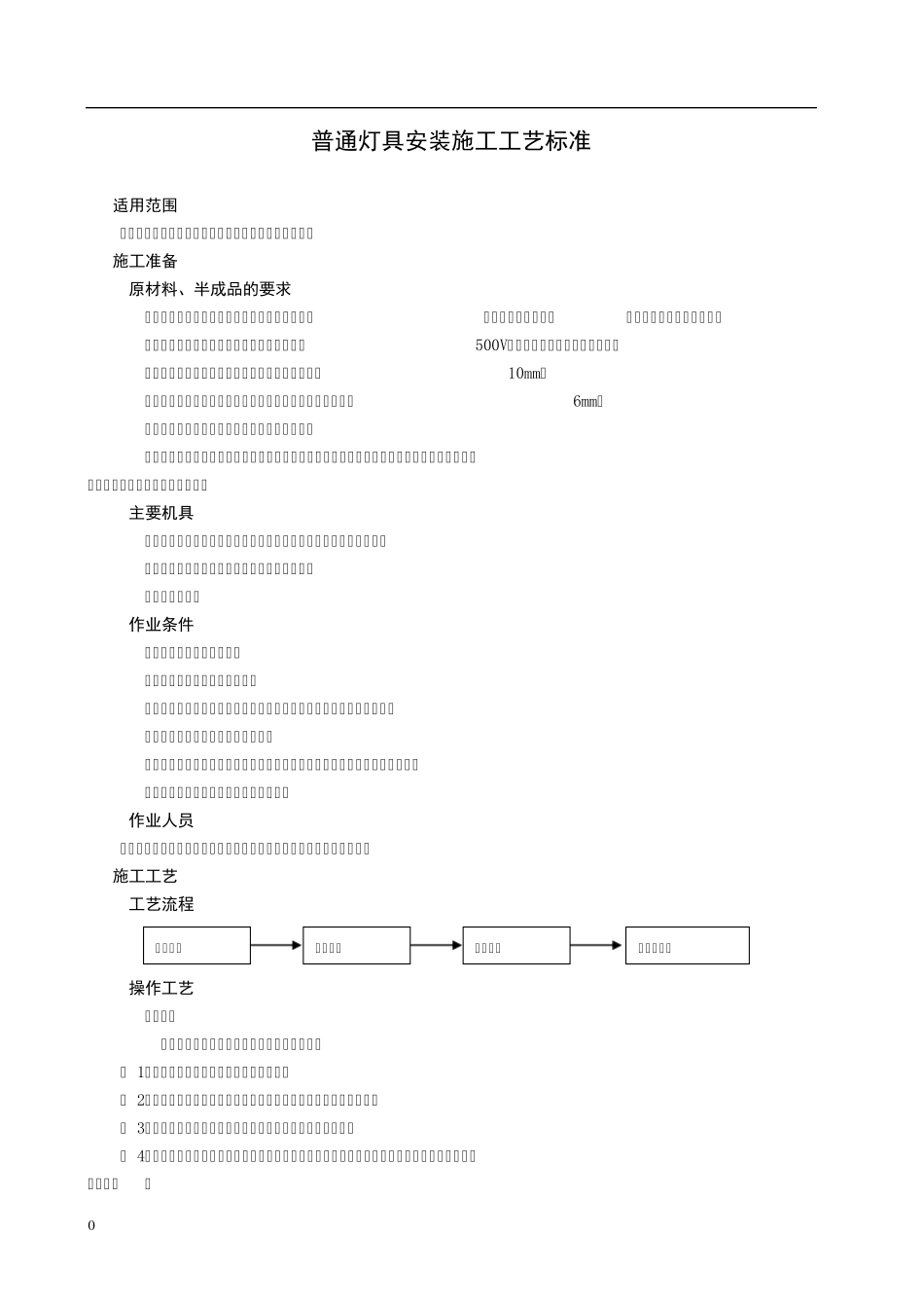 普通灯具安装施工工艺标准_第1页