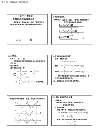 普通物理学课件第十章机械振动和电磁振荡