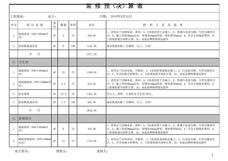 普通装修公司报价清单_第3页