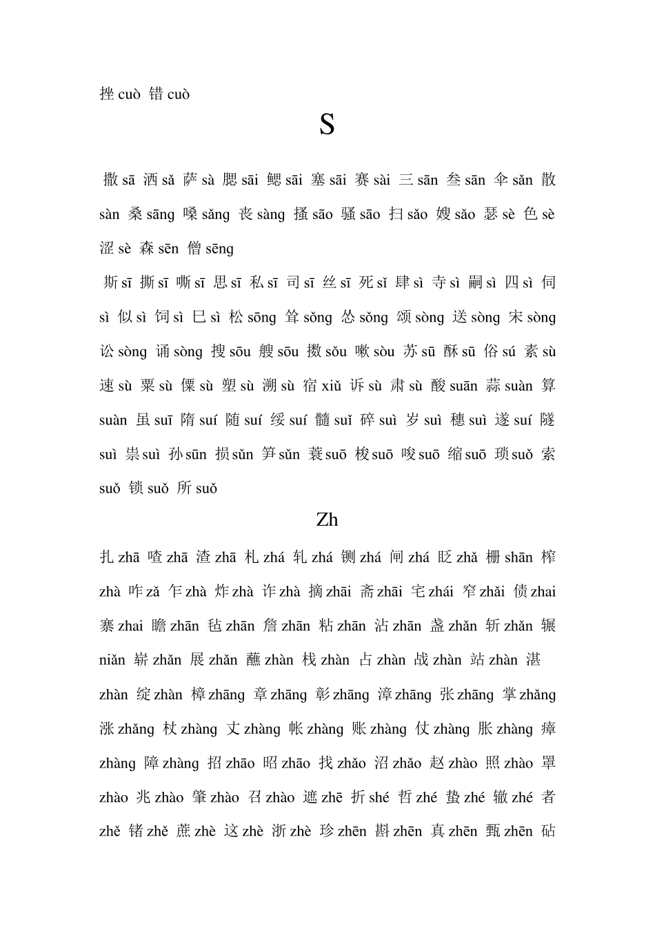 普通话常用平翘舌音字表_第2页