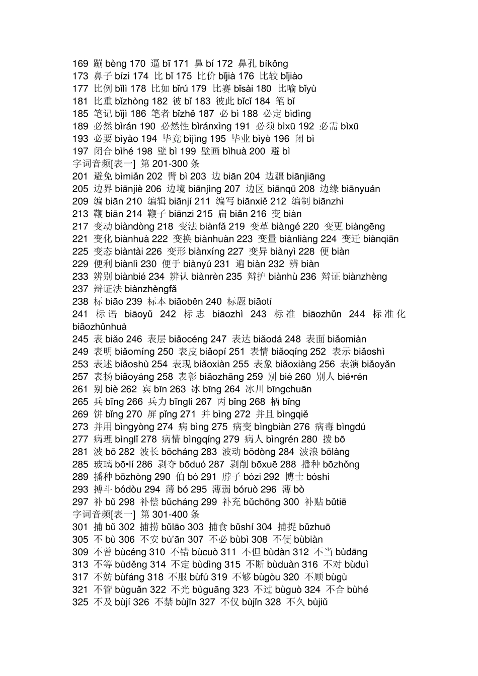 普通话水平测试用普通话词语表_第2页