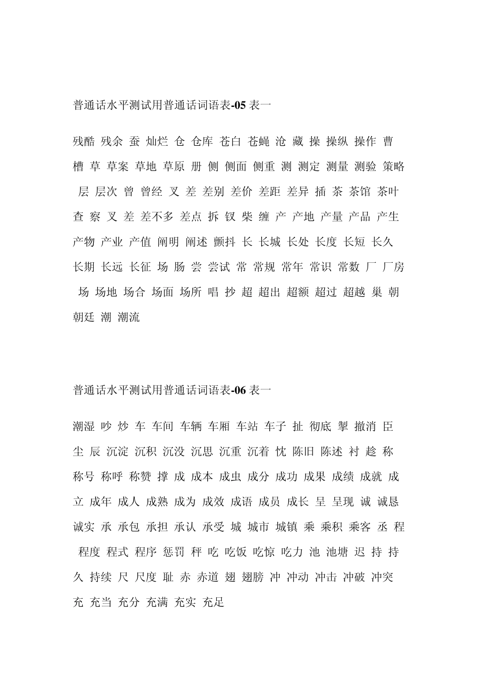 普通话水平测试用普通话词语表详_第3页