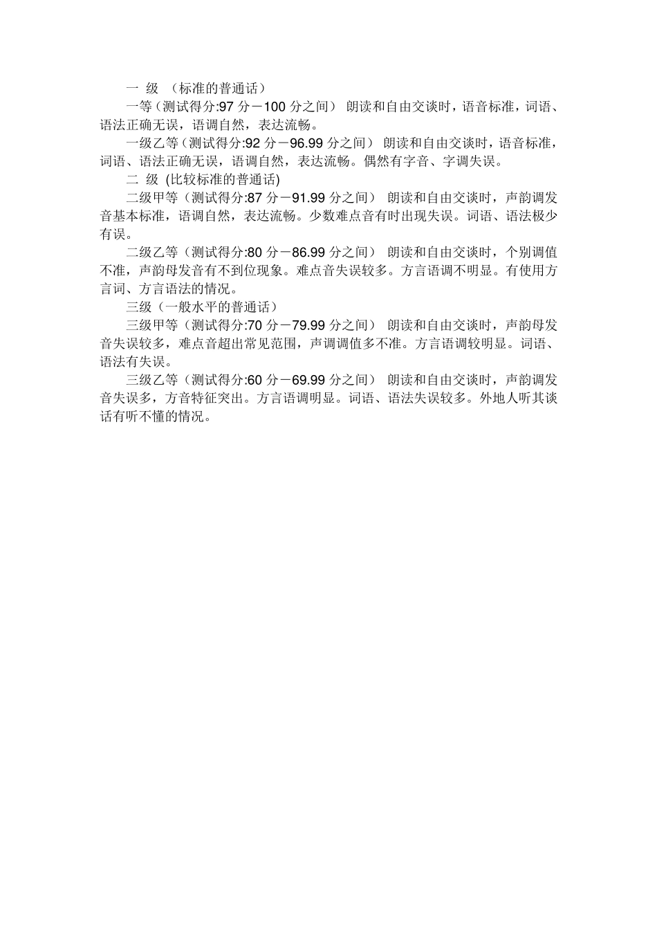 普通话演讲比赛评分标准_第2页