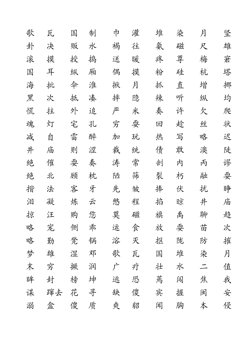 普通话考试重点字词_第2页