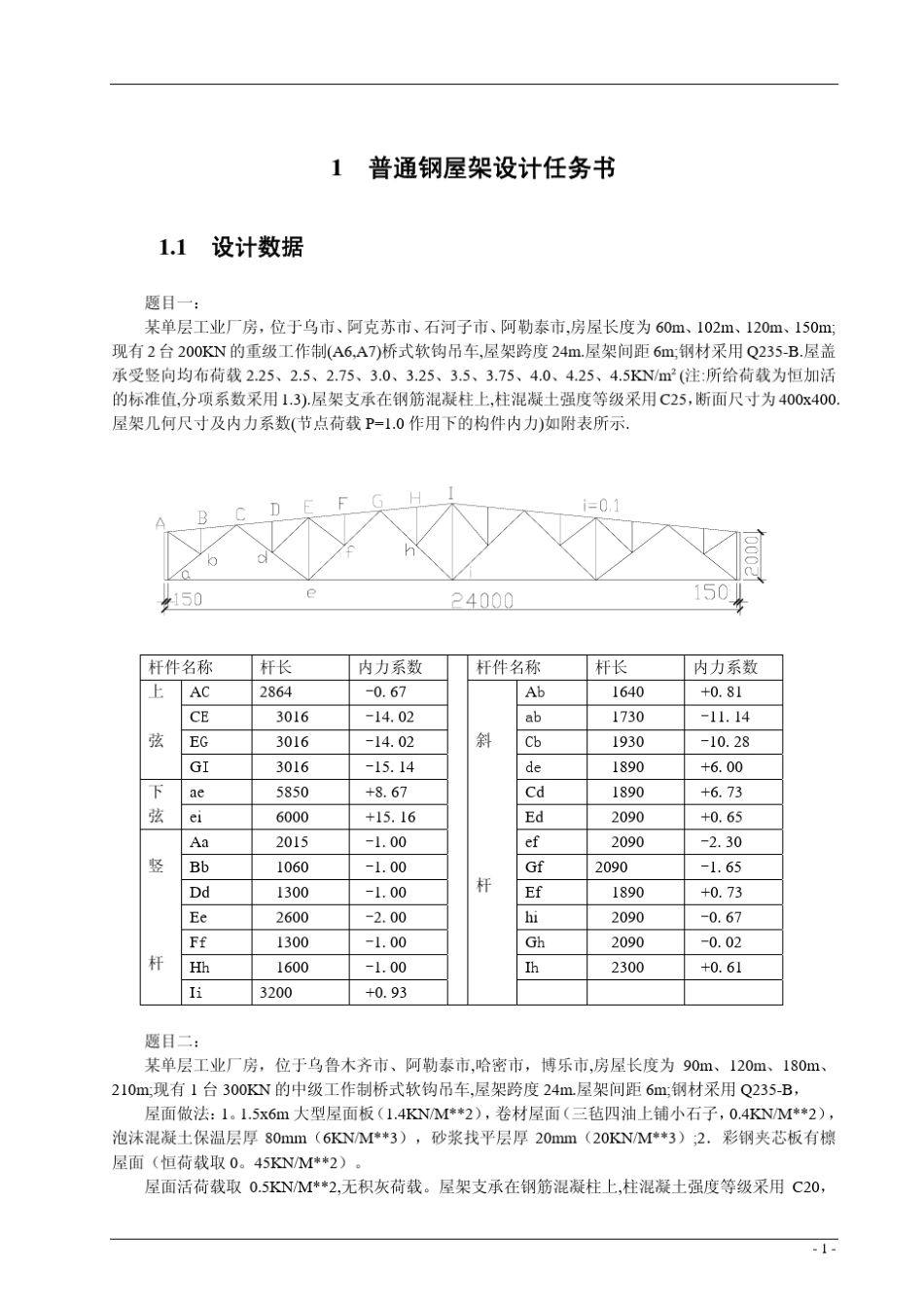普通钢屋架设计_第3页
